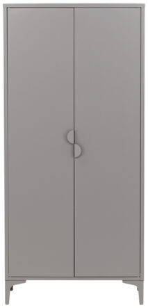 Stylischer 2-türiger Schrank „Piring“ 183 x 85 cm, Grau