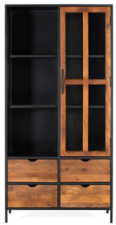 Design display cabinet "Berhampur" 1-door, 180 x 90 cm