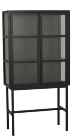 Highboard and display cabinet "Marshalle" 160 x 85 cm - Black