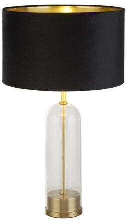 Elegante Design Tischlampe „Oxford“, Schwarz/Gold