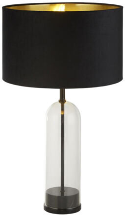 Elegante Design Tischlampe „Oxford“, Schwarz/Schwarz