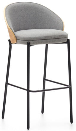 Design bar stool "Emmy" - Nature/Grey