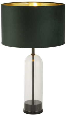 Elegante Design Tischlampe „Oxford“, Grün/Schwarz