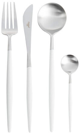 Cutipol Goa White Silver Cutlery Set