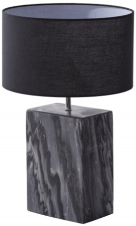 Elegant table lamp "Noble" with marble base Ø 35 x 55 cm - Black