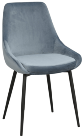 Velvet chair "Sina" - Light blue