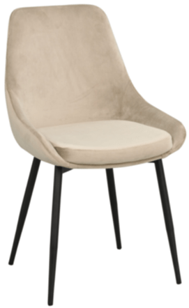 Velvet chair "Sina" - Beige
