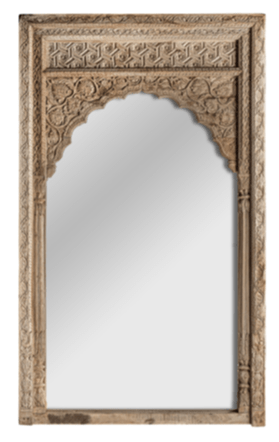 Handmade XL wall mirror "Mingual" 140 x 235 cm carved from teak wood