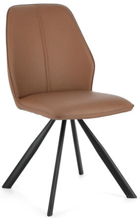 Design Stuhl „Maxwell“ - Kunstleder Cognac