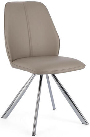 Design Stuhl „Maxwell“ - Kunstleder Taupe