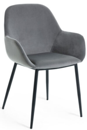 Armchair "Konay" - grey velvet