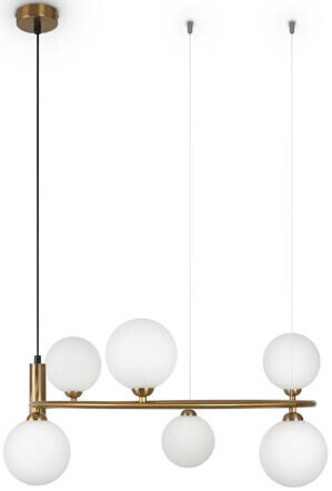 Height-adjustable hanging lamp "Ring" brass Ø 58 cm