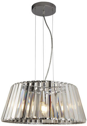 Dimmable design hanging lamp "Tiara" 5-light, clear