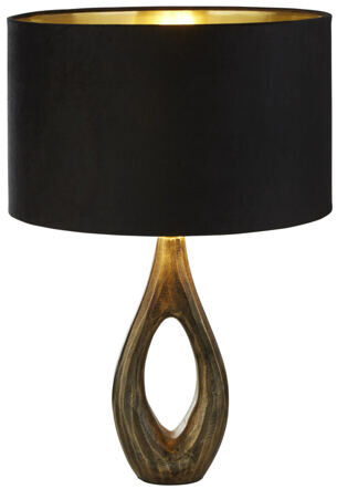 Elegante Design Tischlampe „Bucklow“ Ø 40 x 46 cm, Schwarz