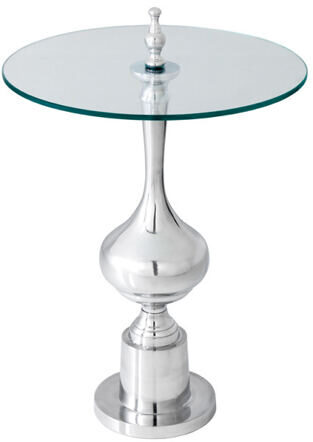 Abstractis" side table Ø 44 / H 65 cm - silver