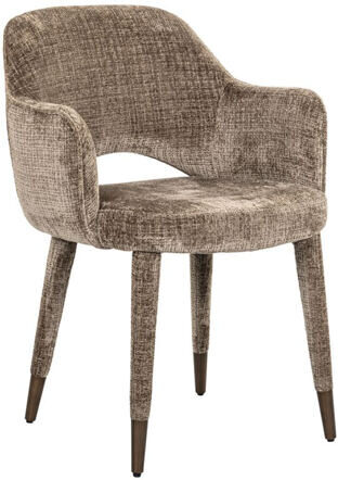 Design chair "Donnatella" with armrests, Stone Chenille