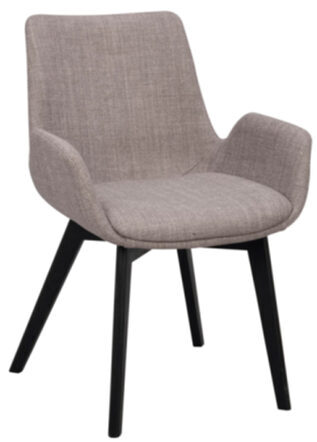 Design chair "Drimsdale" with armrests and sustainable oak wood - Grey / Black Oak