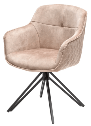 Swivel design chair "Euphoria" - velvet greige