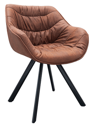 Design chair "Dutch" with velvet upholstery - Antique Brown