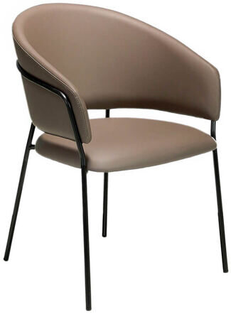 Design chair "Murphys" with armrests - faux leather taupe