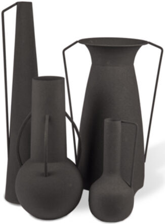 4-piece vase set Roman Black