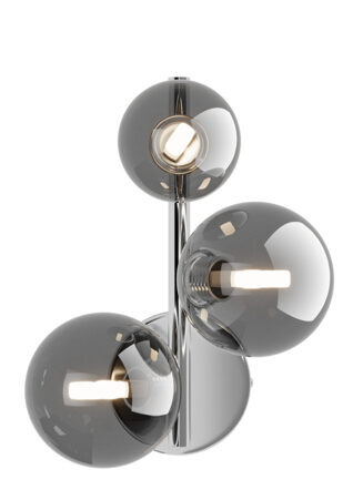 Wall lamp "Dallas" Grey/Silver, 3 flame