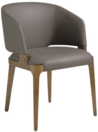 Design chair "Philadelphia" with armrests - faux leather taupe