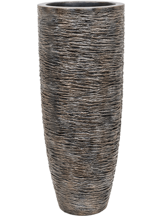 Tall flower pot "Luxe Lite Universe Wrinkle Partner" Ø 36/ H 90 cm - bronze