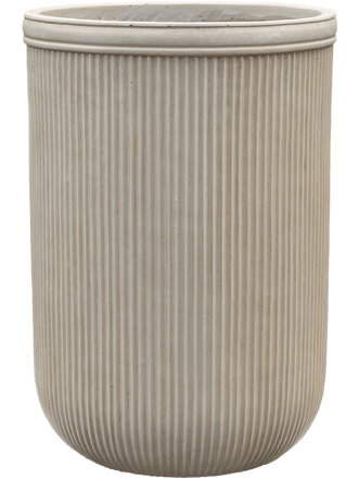 Grosser In-/Outdoor Blumentopf „Vertical Rib“ Ø 37 / H 57 cm, Beige