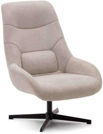 Swivel design armchair "Zelido" chenille beige