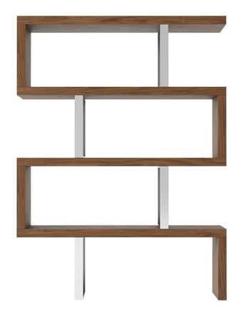 Grosses Design Regal „Magdebourg“, Nussbaum - 130 x 170 cm