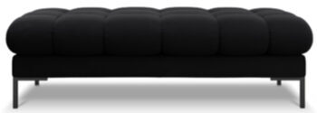 Large Design Pouf / Bench "Mamaia Velvet" - Black / Black