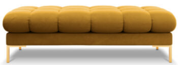 Large design pouf / bench "Mamaia velvet" ocher