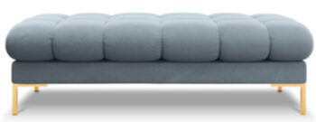 Large design pouf / bench "Mamaia Velvet" Light Blue