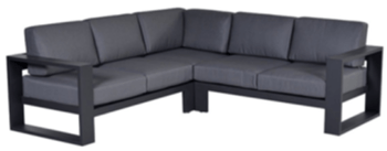 Garten Ecksofa „Plaza“ 234 x 234 cm - Carbon Black