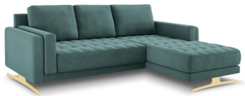 Design-Ecksofa „Kelso“ Petrol 242 x 164 cm