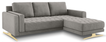 Design-Ecksofa „Kelso“ Hellgrau 242 x 164 cm