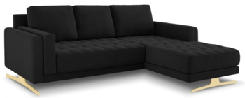 Design-Ecksofa „Kelso“ Schwarz 242 x 164 cm