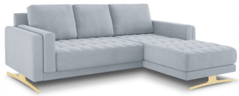 Design-Ecksofa „Kelso“ Hellblau 242 x 164 cm