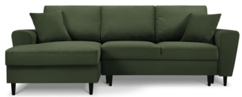 Design corduroy sofa "Moghan" Green with sleep function