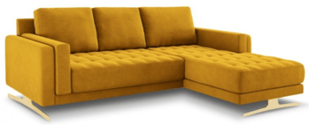 Design-Ecksofa „Kelso“ Senfgelb 242 x 164 cm