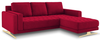 Design-Ecksofa „Kelso“ Rot 242 x 164 cm