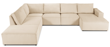 Modular large sofa "Carlos" for 7 people, long side left