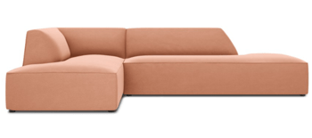 4 seater corner sofa "Sao" 273 x 180 cm with ottoman velvet cover / corner part left
