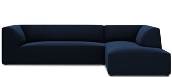 4-seater corner sofa "Sao" 273 x 180 cm, with velvet cover / corner part right