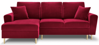 Design corner sofa "Moghan" Red with sleep function
