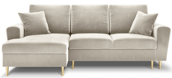 Design corner sofa "Moghan" Beige with sleep function