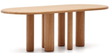 Large, oval design dining table "Sienna" 220 x 105 cm - oak