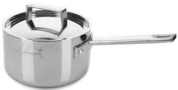Silver coloured casserole ATTIVA incl. lid, Ø 16 cm - Personalisable