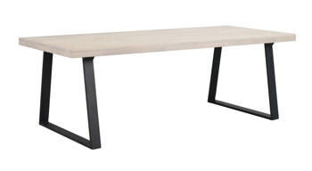 Solid wood table "Brooklyn" oak white